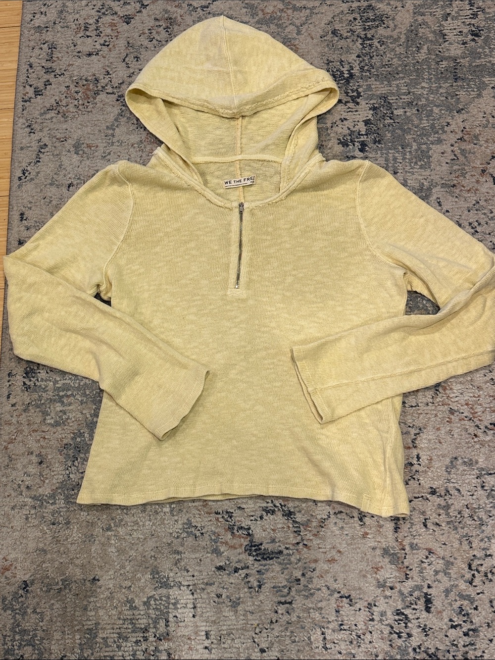 NWOT We The Free Speed Drive Hooded Long Sleeve in Mellow Yellow